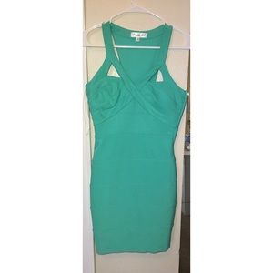 Aqua Mint Mini Dress
